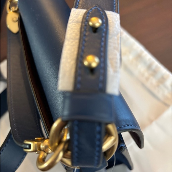Coach New Beat Saddle Bag Deep Blue - Picture 6 of 10